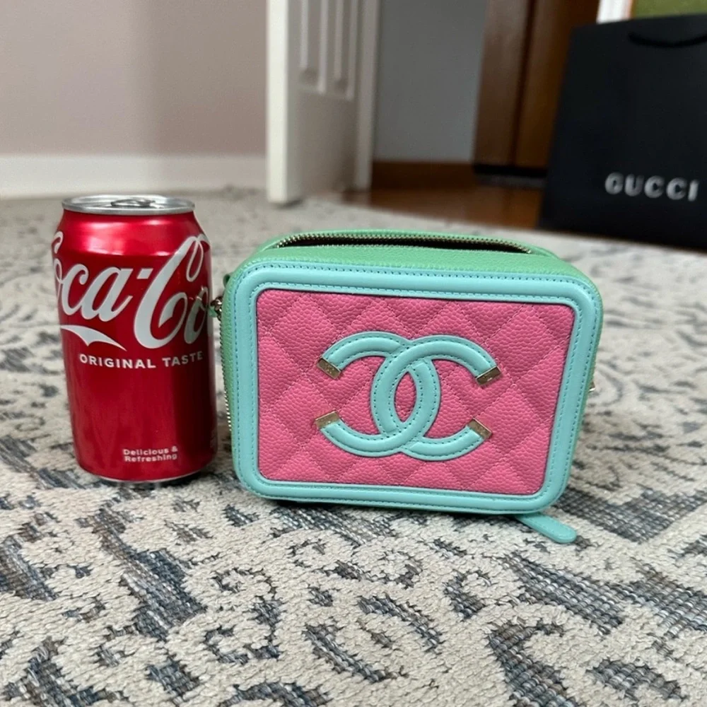 CHANEL Mini Filigree Vanity Bag in Pink, Blue, & Green πππ - Picture 7 of 7